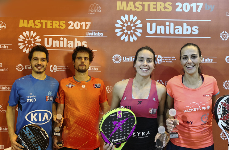 Diogo Rocha, Miguel Oliveira, Sofia Araújo e Kátia Rodrigues -- os campeões de M1 e F1 do Masters FPP 2017