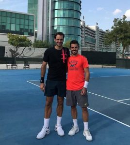 Roger Federer e Thomas Fabbiano no Dubai