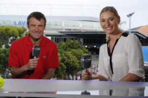Mats Wilander e Barbara Schett Eurosport