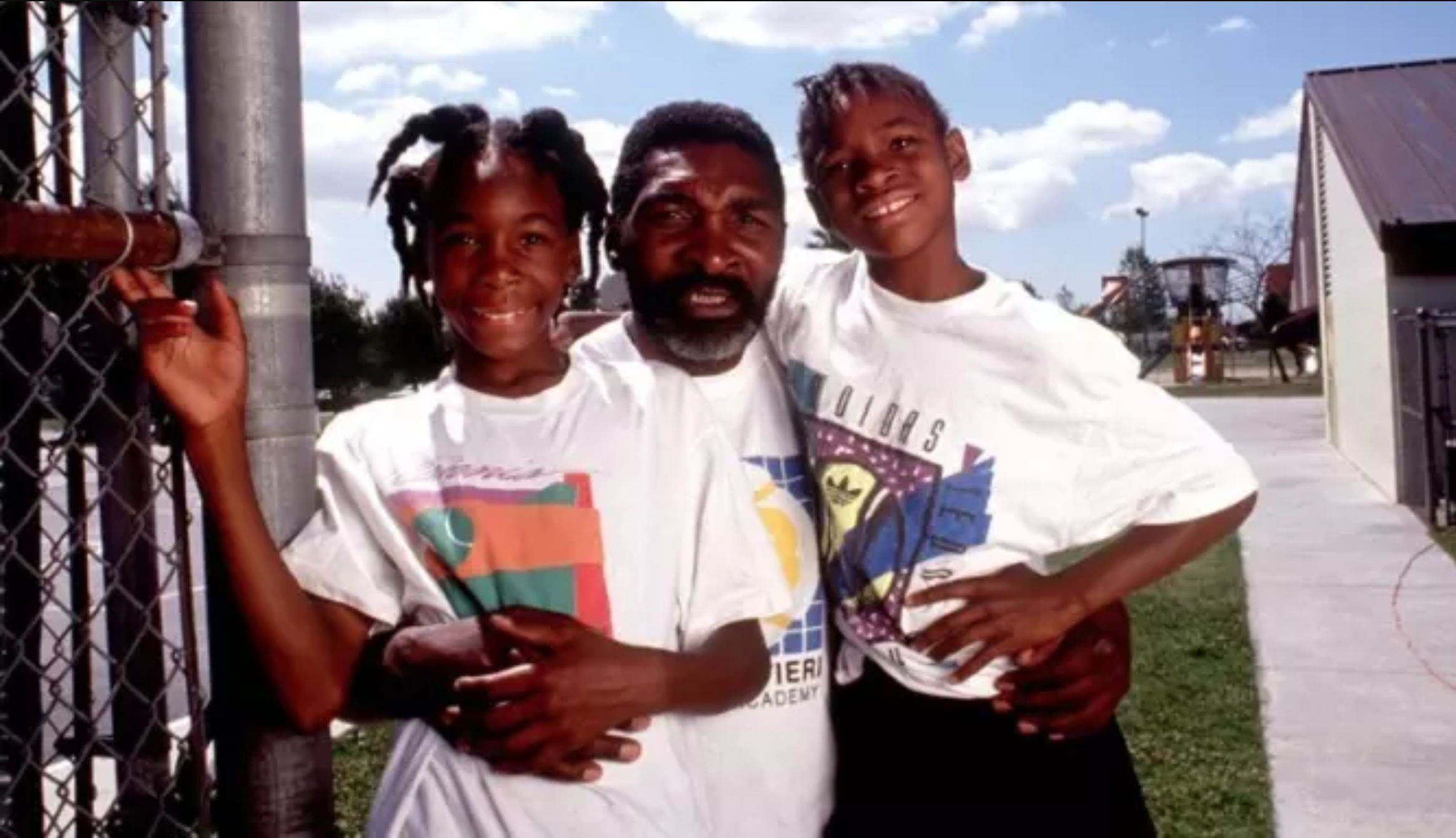 Richard Williams com as filhas, Venus e Serena
