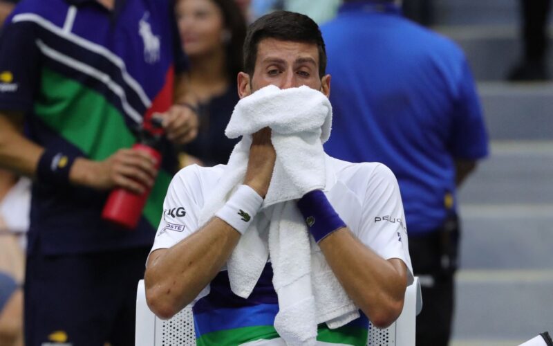 Novak Djokovic em lágrimas no US Open